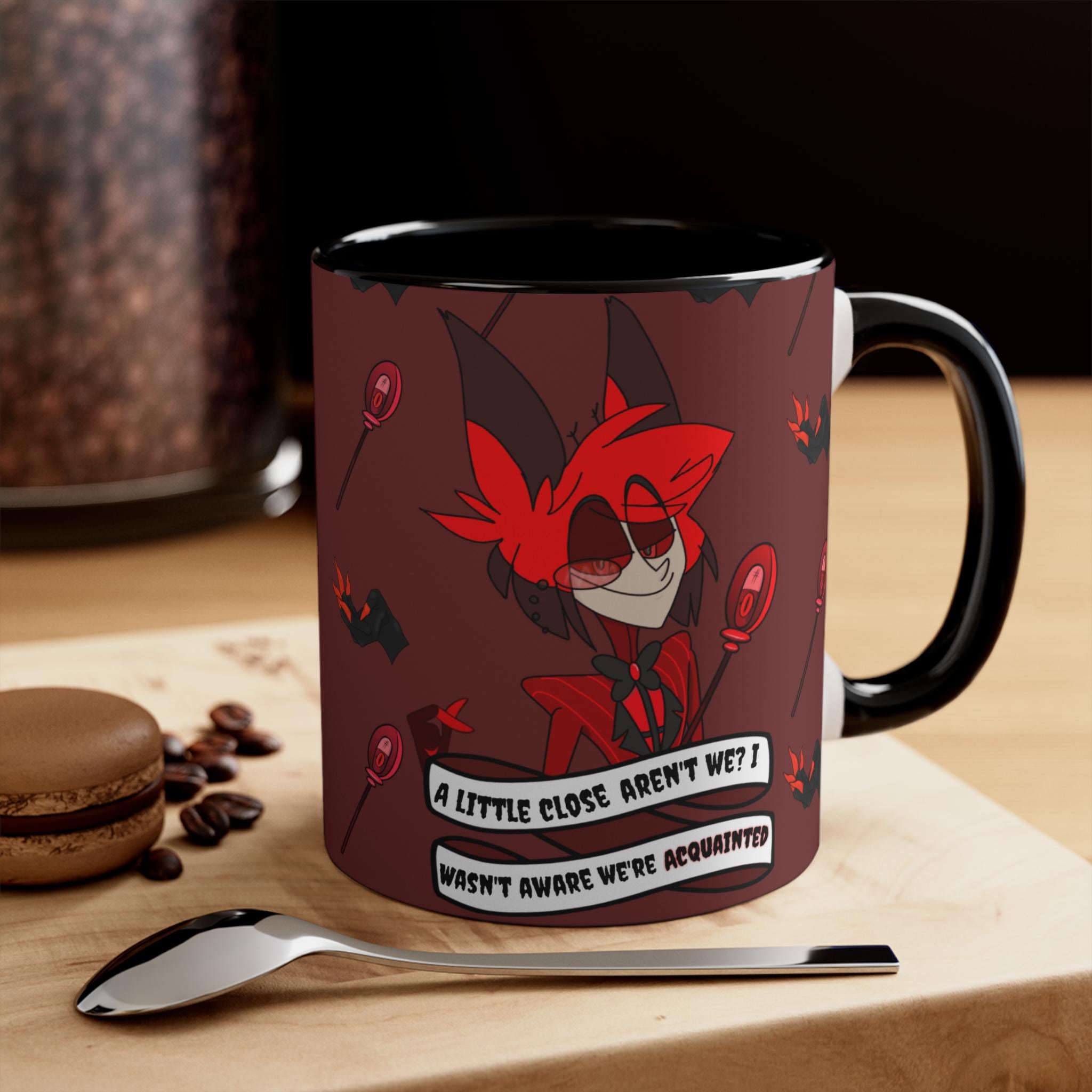 R*読様 HAZBINHOTEL　DAD MUGS Hazbin Hotel Alastor the Radio Demon Accent Mug, Double Sided Wrap