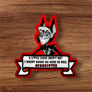 Alastor Hazbin Hotel Sticker with Quote