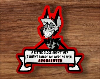 Alastor Hazbin Hotel Sticker with Quote