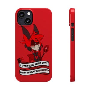 Alastor Hazbin Hotel iPhone Slim Phone Case - Goth iPhone Cover, Cartoon Character Phone Case, Slim Fit Phone
