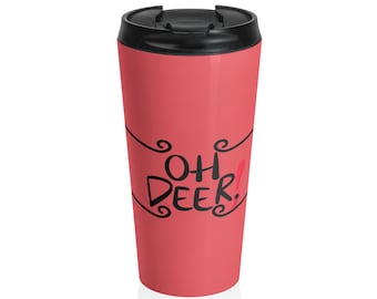 Oh Deer Alastor Hazbin Hotel Stainless Steel Travel Mug