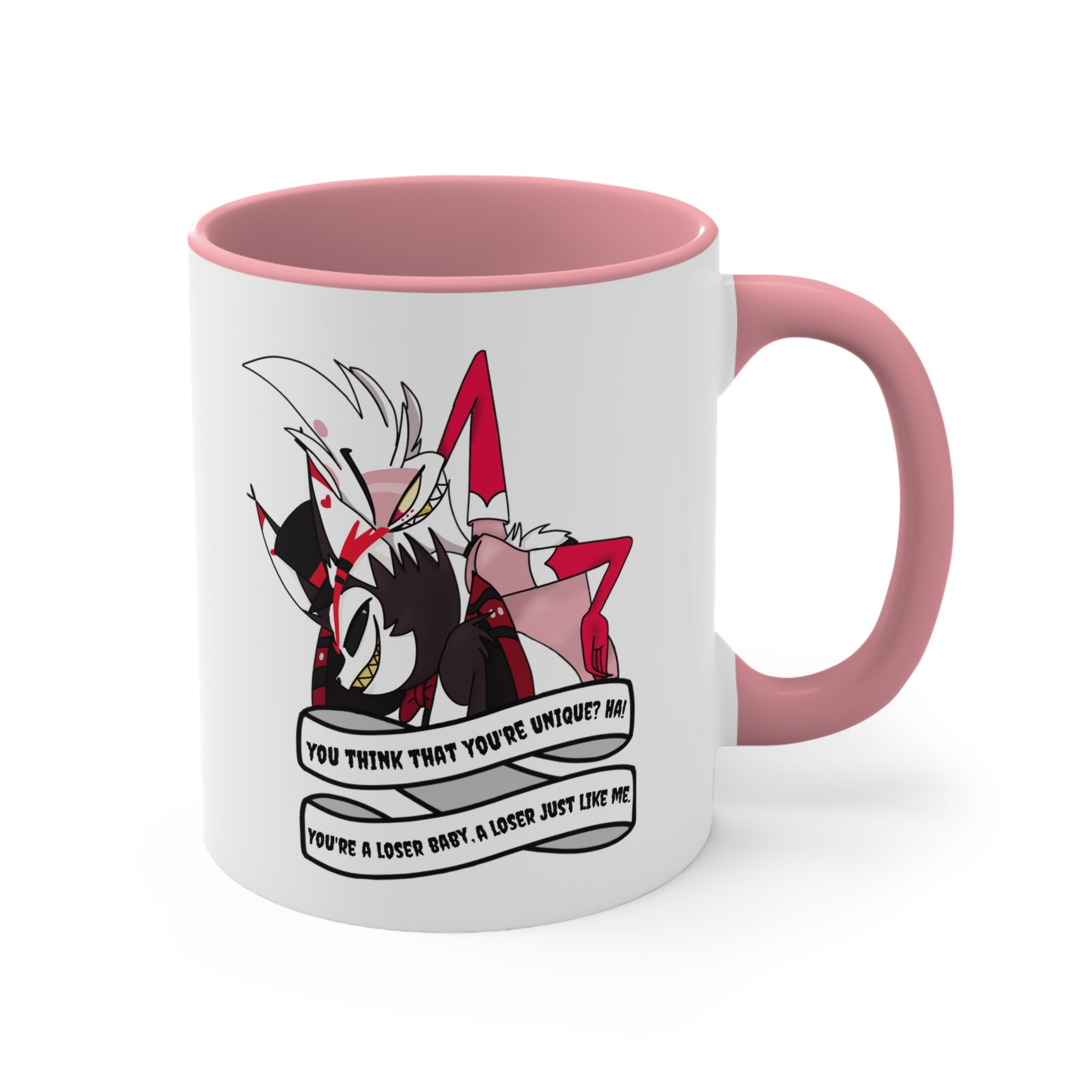 Angel Dust and Husk Loser Baby Hazbin Hotel Accent Coffee Mug