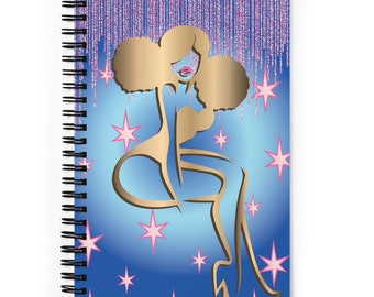 Journal, spiral notebook, diary, writers, affirmations, manifestations, prayer journal, goals journal, black women gifts, sketch book