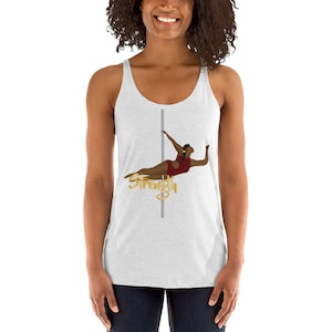 Frauen Racerback Tank, Pole Dancer, Schwarze Frauen, Pole Athlet, Activewear
