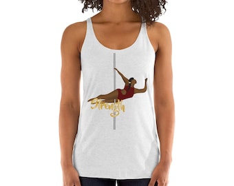 Women's Racerback Tank, Pole Dancer, Black Women, Pole Athlete, Activewear