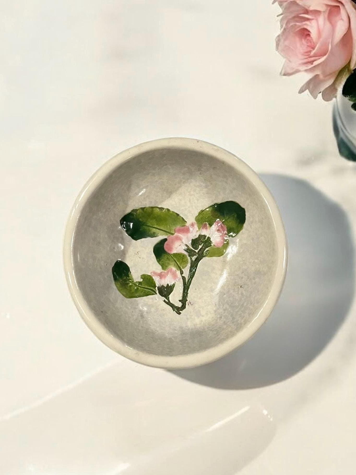 Salt Marsh Pottery Vintage Trinket Dish: “Everlasting Pea” Wall Art