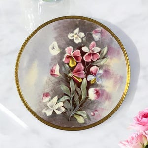 Antique Limoges France Floral Plate – Circa 1890-1910 – A&D Marked – Gold Trim Porcelain Dish
