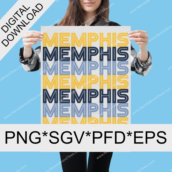 MEMPHIS X8 PNG SVG pdf eps image digital download  nothin' but memphis tennessee