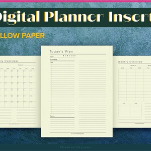 Goodnotes Yellow Paper - INSERTS, Basic Planner, Undated Planner Inserts, Digital Planner Inserts, Goodnotes Planner Inserts, Good Inserts