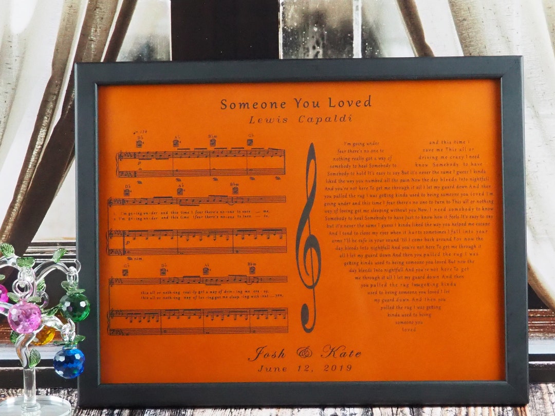 Leatherwork Anniversary Gift Sheet Music, Anniversary Gift, Love Etched