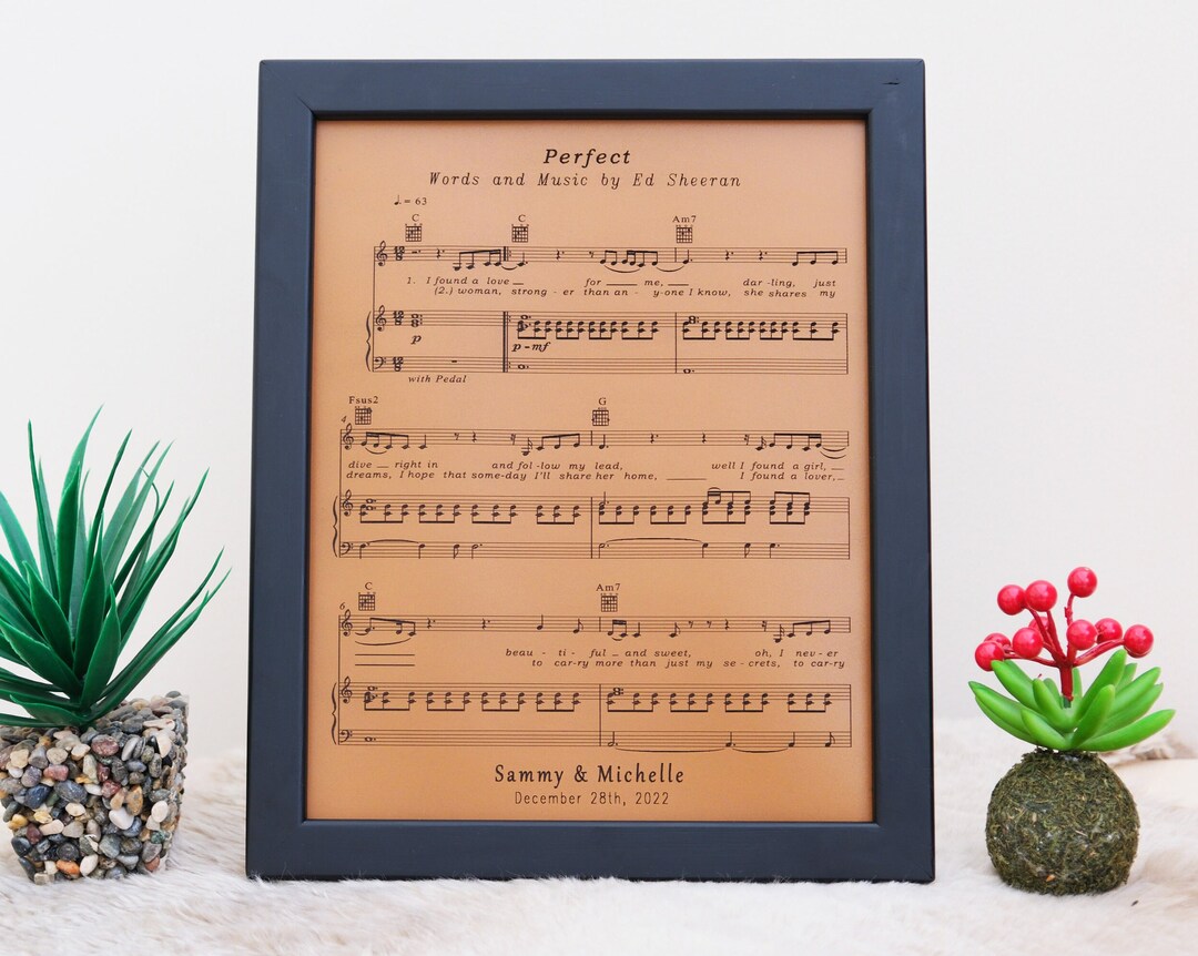 Leather Sheet Music Request a Song and Artist 2nd Anniversary Etsy