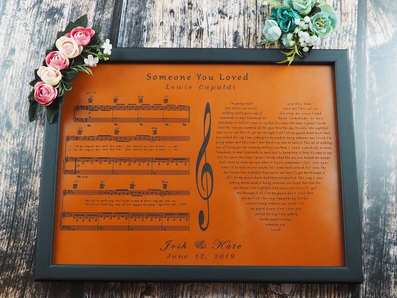 Leatherwork Anniversary Gift Sheet Music Anniversary Gift Etsy