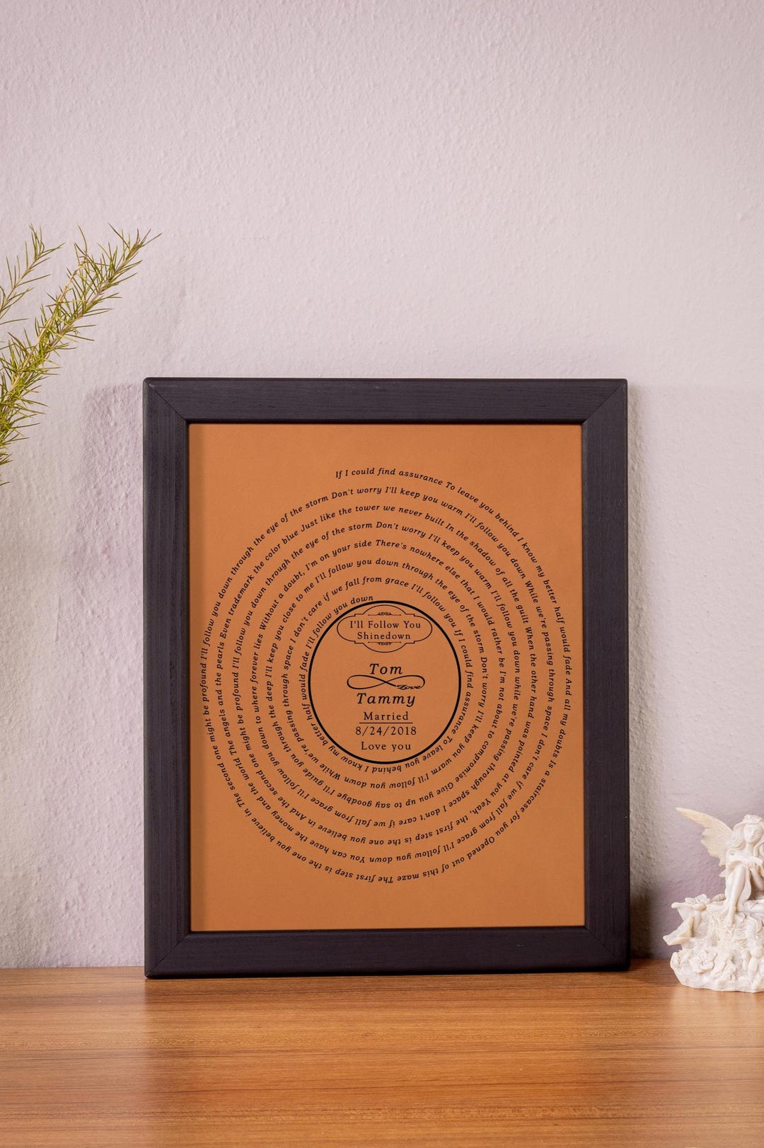 Personalized Leather Song Lyrics Print, 3rd Anniversary Gift - Etsy