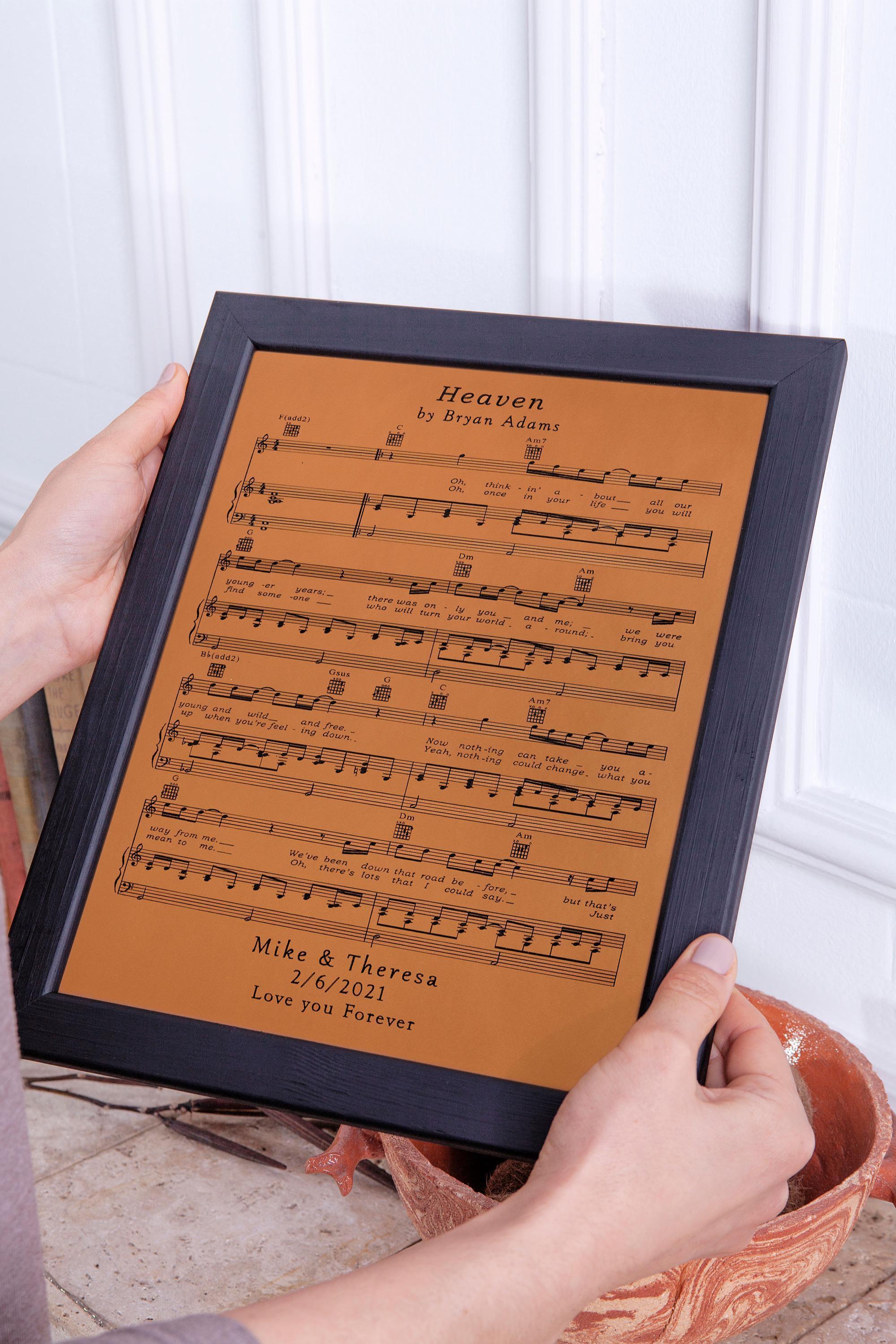 Love Song Leather Plaque