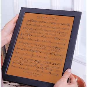 Anniversary gifts, leather anniversary gift for him, leather anniversary gift for her, 3rd anniversary gift, leatherwork sheet music