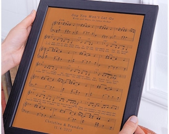 Anniversary gifts, leather anniversary gift for him, leather anniversary gift for her, 3rd anniversary gift, leatherwork sheet music