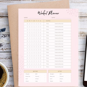 Self Care Planner: Exercise & Goal Tracker (PLR Digital Planner)