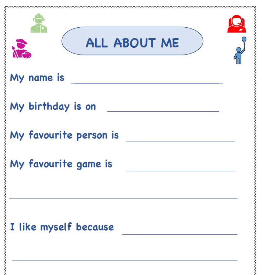 All About Me Questions For Kids