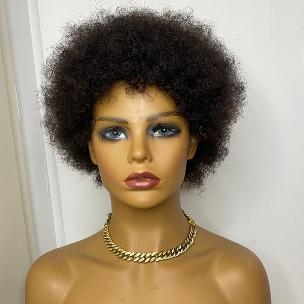 Natural human hair Afro wig, for black women