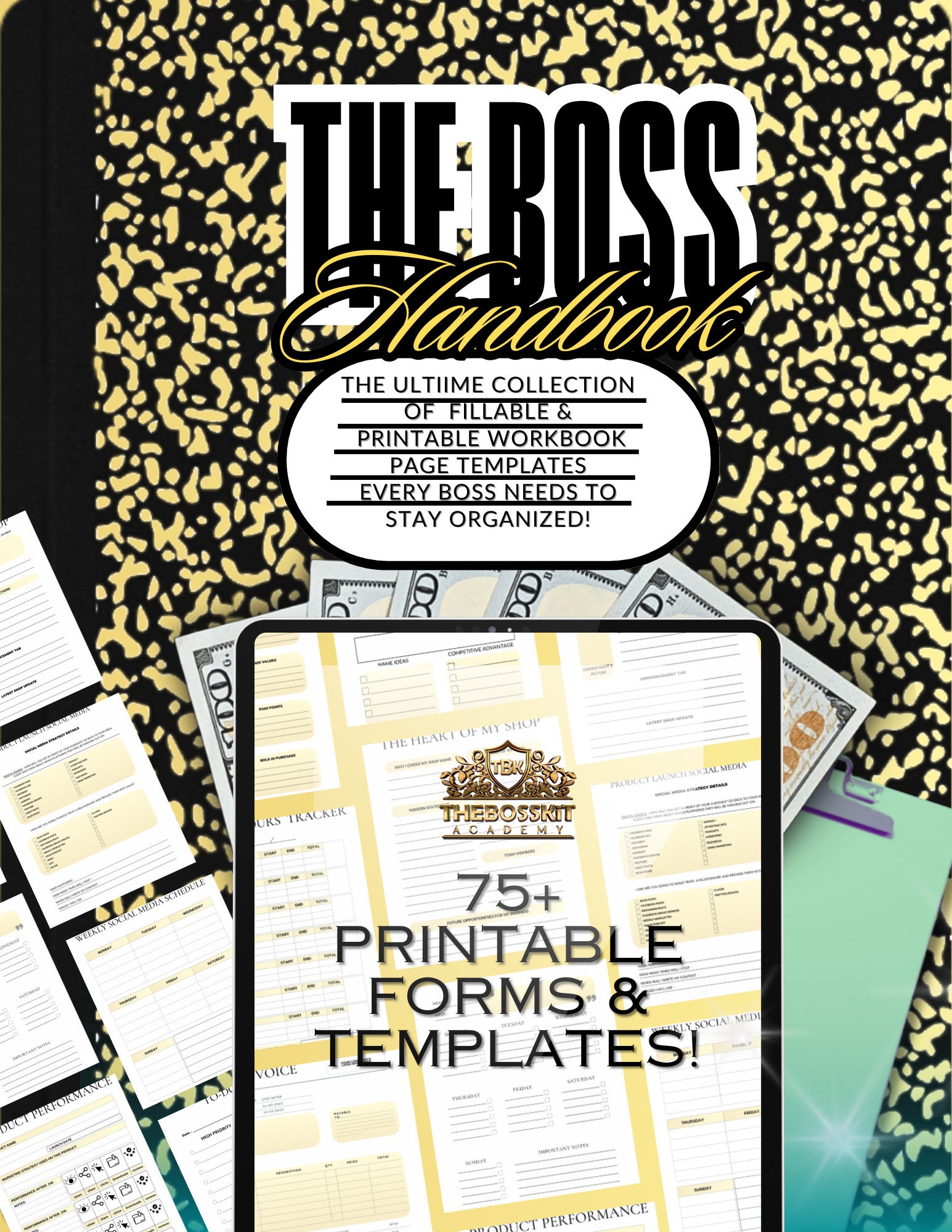 Boss Handbook | OVER 75 Editable & Printable Pages/templates/forms ...