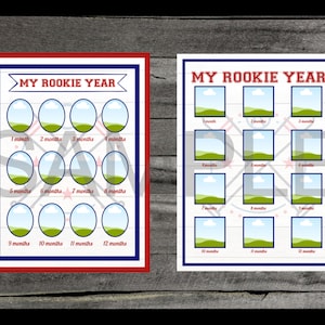 Rookie of the Year Erster Geburtstag Monatsbild Meilenstein Poster