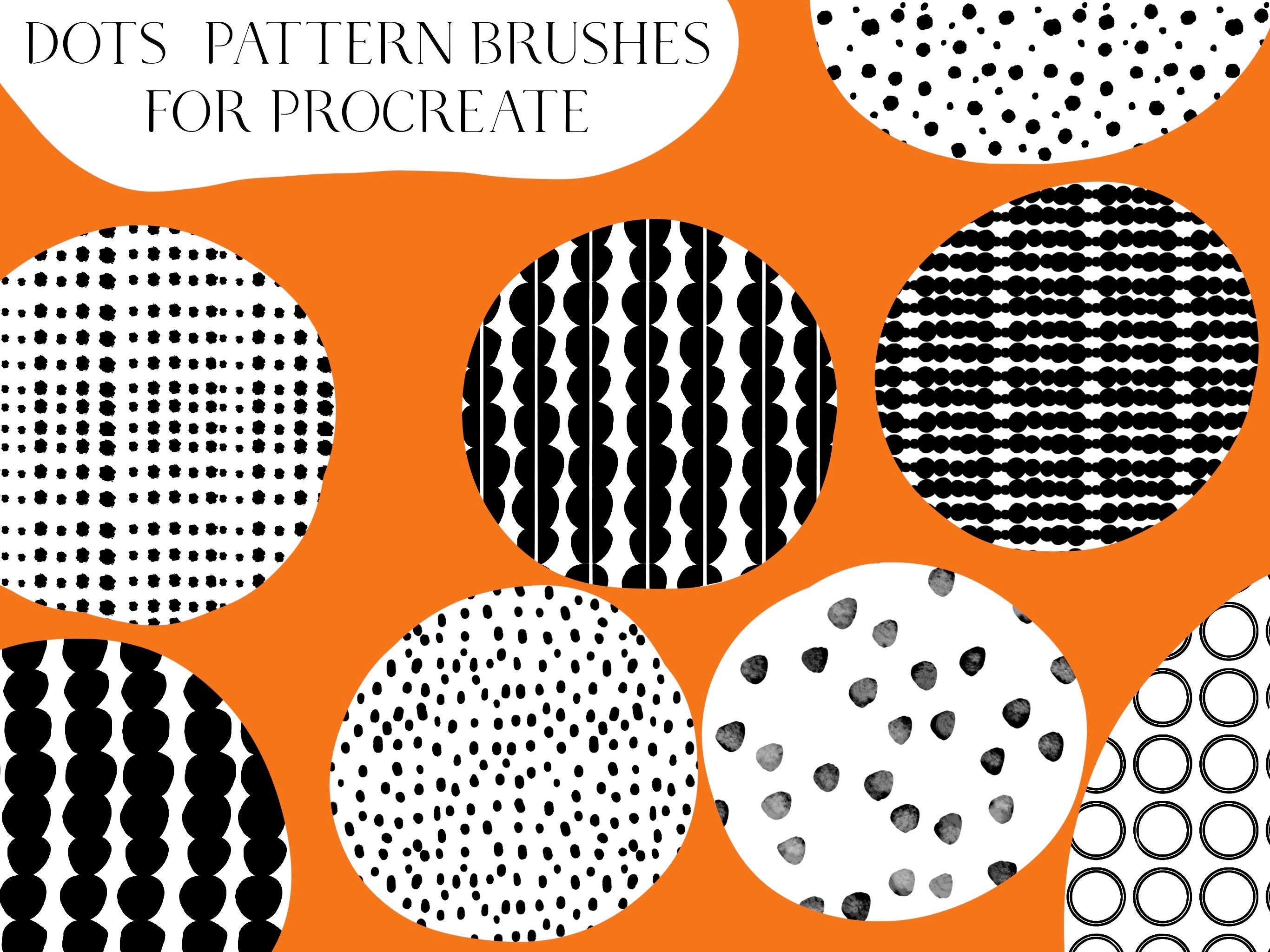 Procreate Pattern Brush Set Dots / Procreate Dot Brushes / Etsy UK