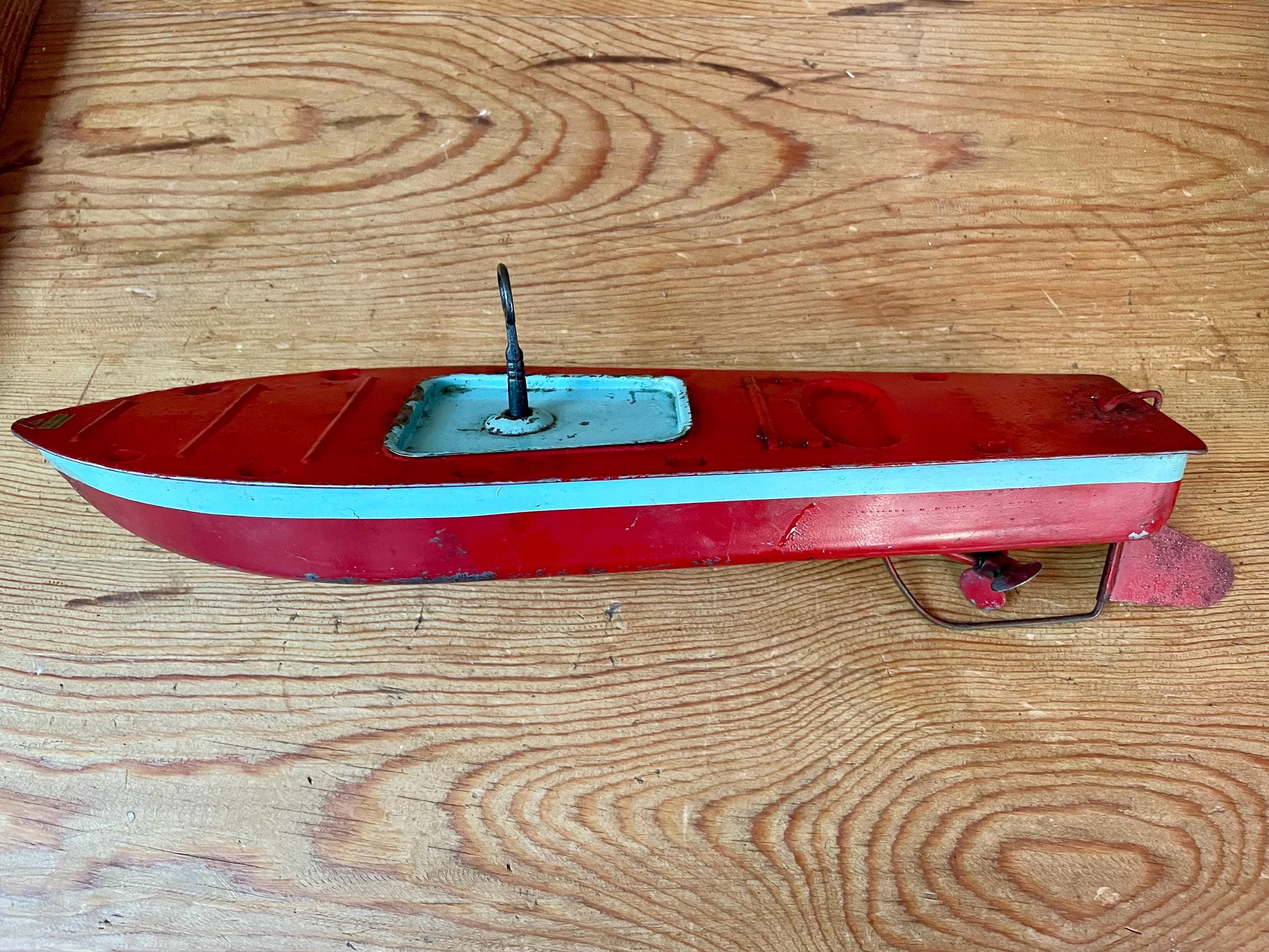 Toy Clockwork Boat - Etsy