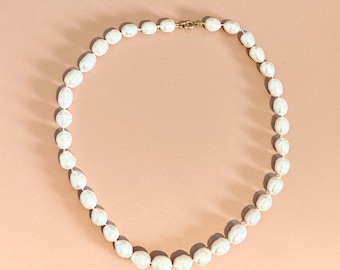 Collar de perlas barrocas, perlas de agua dulce, collar de perlas naturales