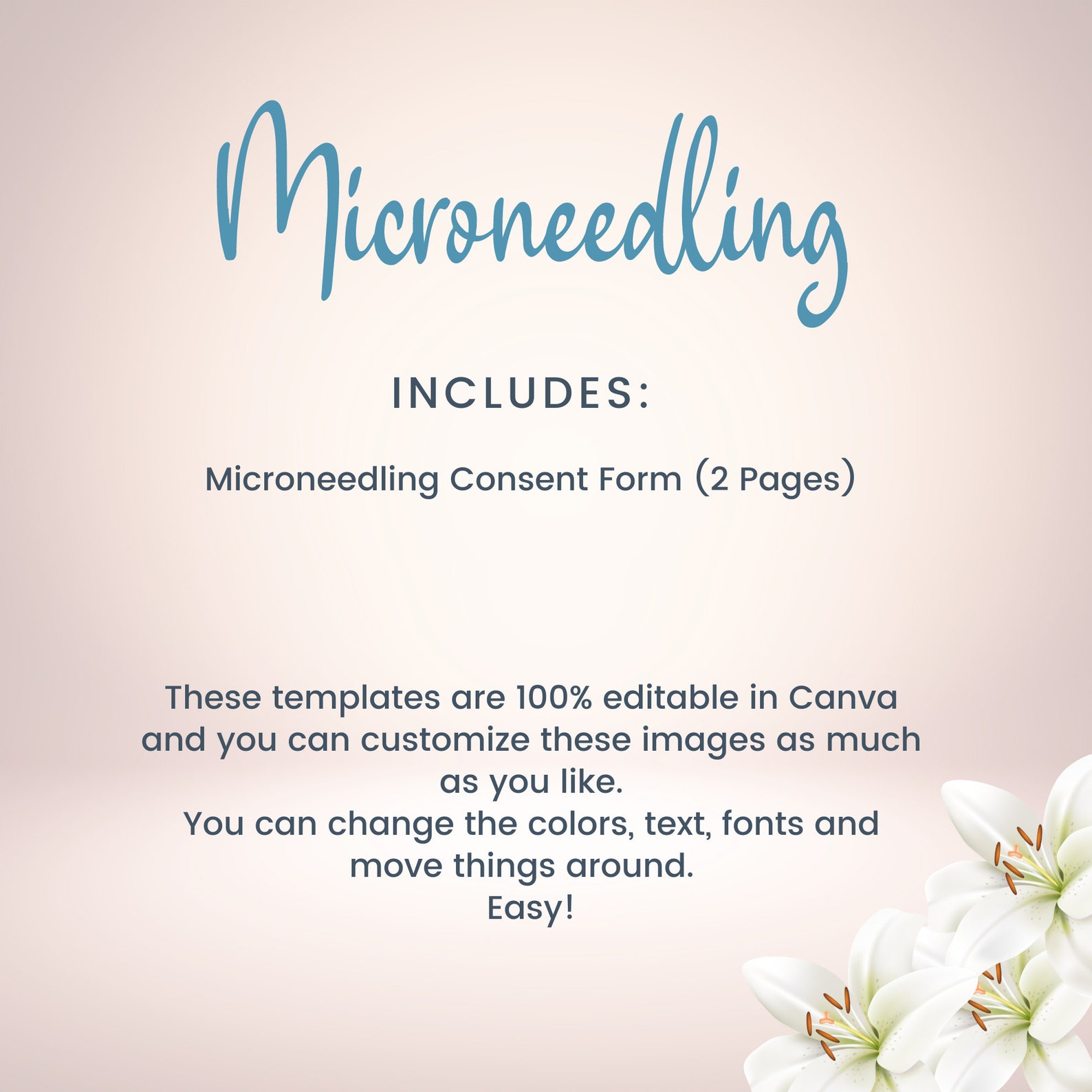 Editable Microneedling Client Consent Forms, Business Forms for ...