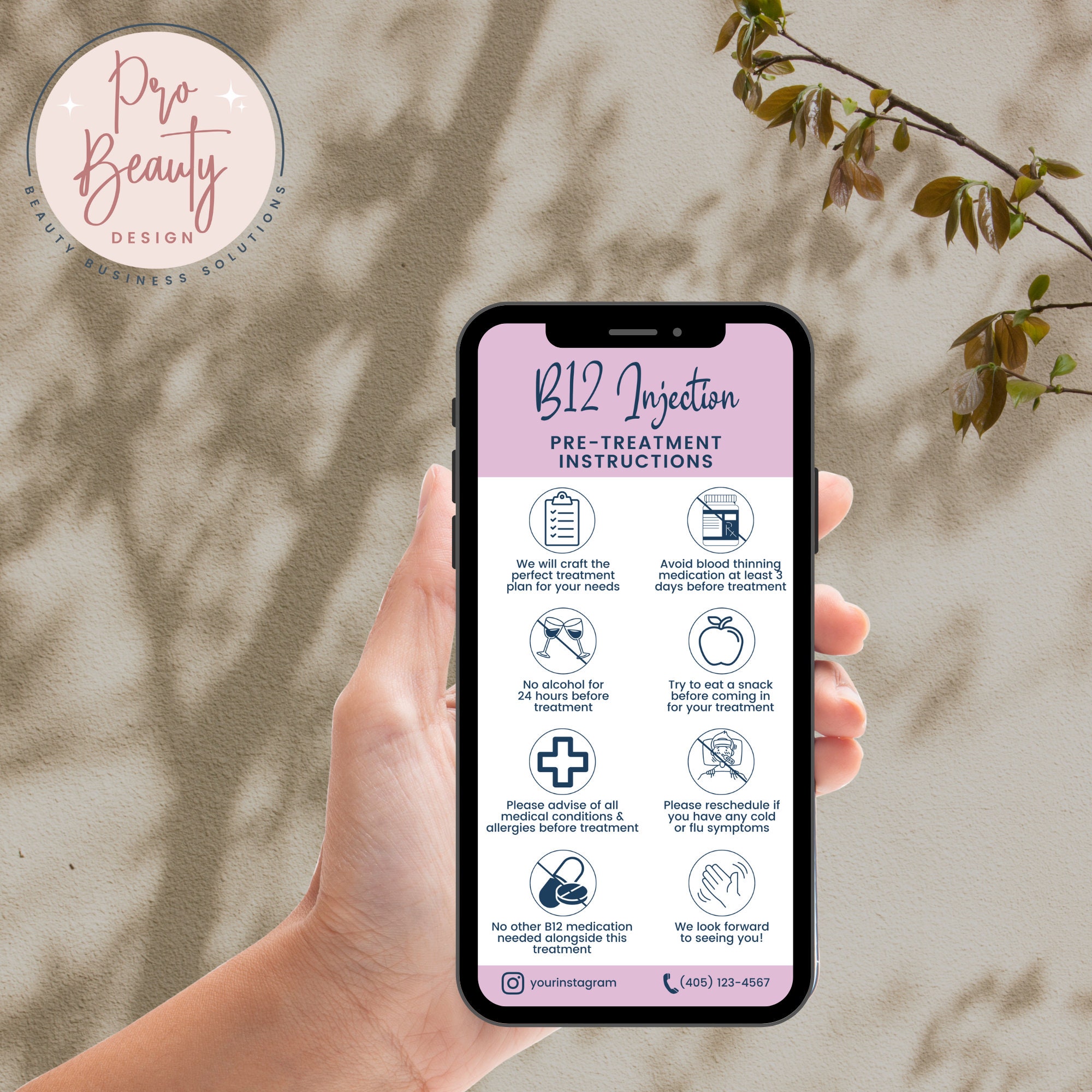Textable Vitamin B12 Injection Precare and Aftercare Instructions,  Injectables Aftercare, Medi Spa Nurse Injector Cards, SKU B12DTE - Etsy