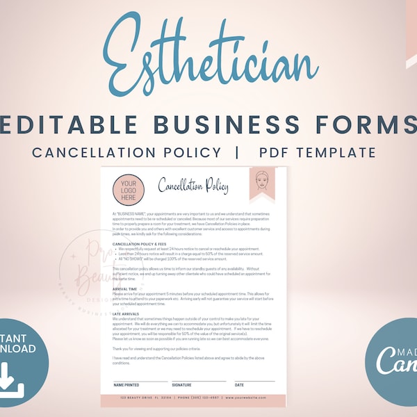 Hair Cancellation Policy Template Etsy