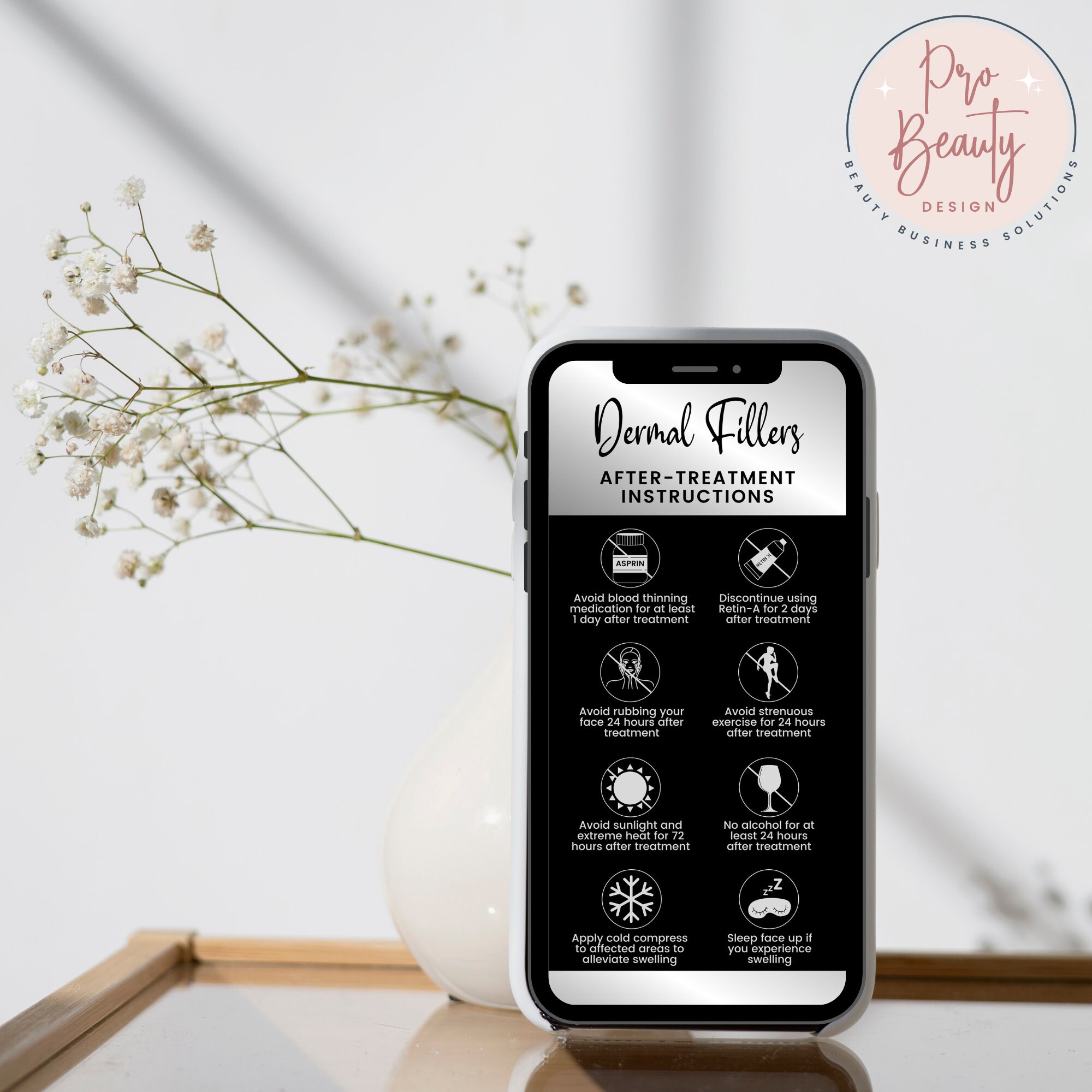 Dermal Fillers Precare and Aftercare Cards, Precare and Aftercare Cards ...