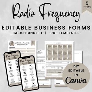 Radio Frequency Business Forms: Editable Medi Spa Templates (PDF)