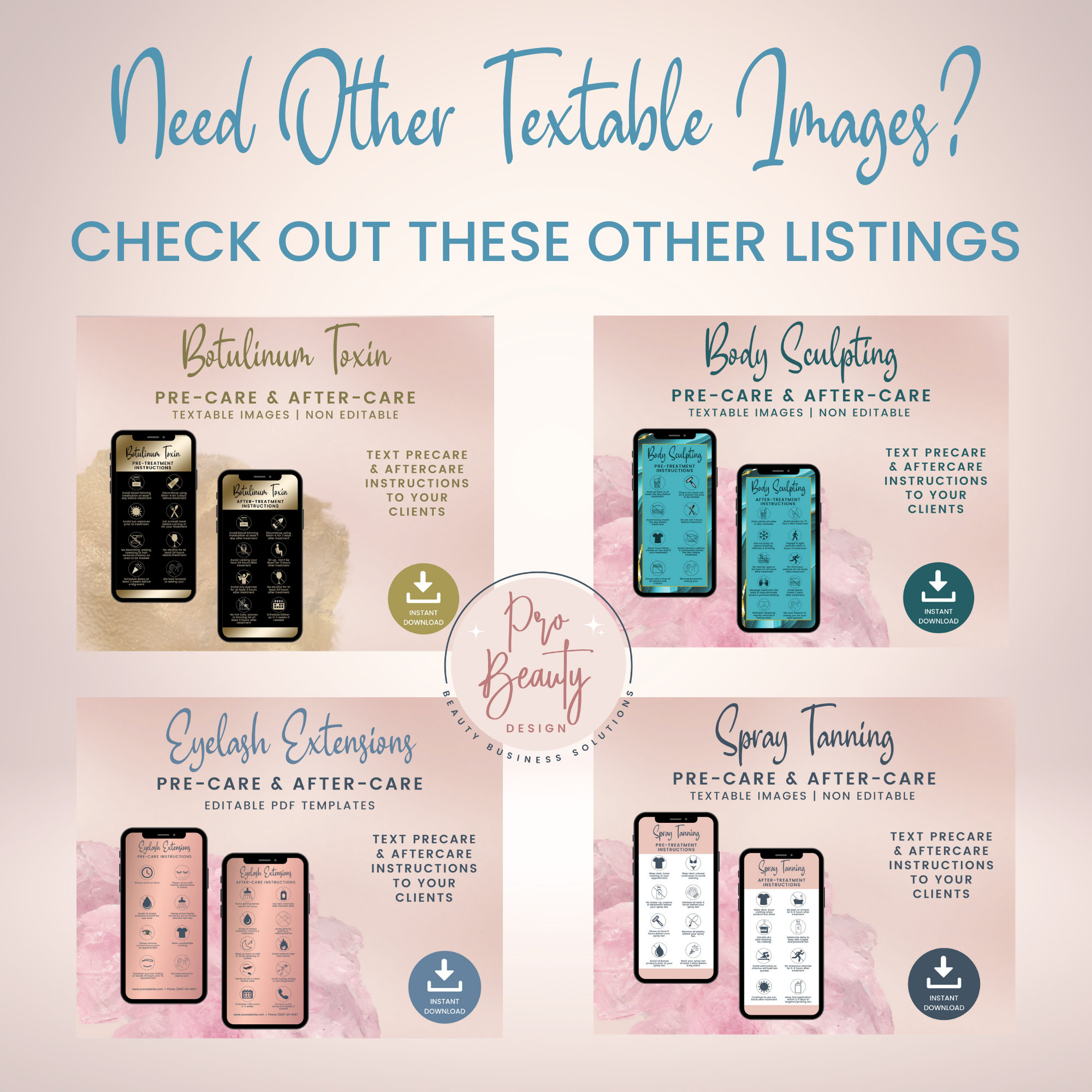 SPANISH Brow Tint and Lamination Precare and Aftercare Cards Etsy