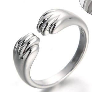 Cat Paw Sterling Silver Ring: Adjustable Animal Jewelry