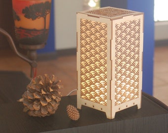Seigaiha Waves | Ambient Shoji Lamp