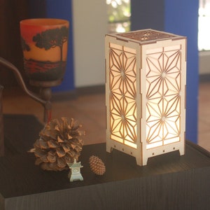 Asanoha Hexagon Leaf | Ambient Shoji Lamp