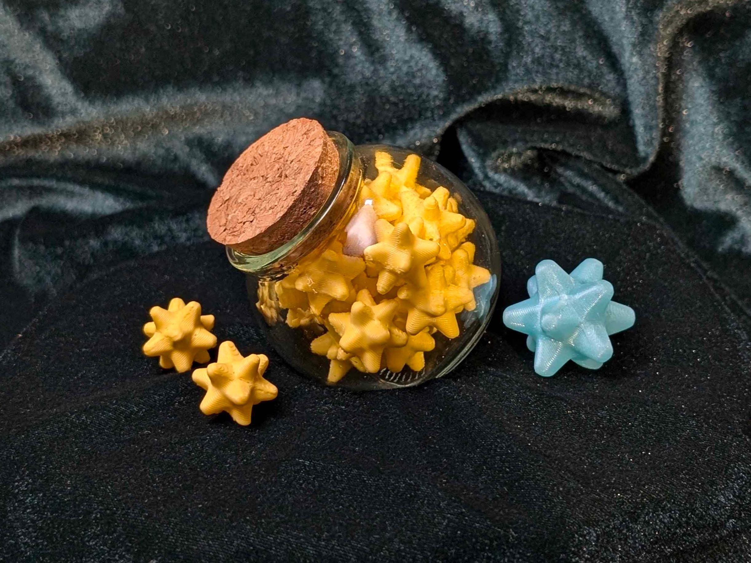 Stars in a Jar | Round Star Fragment Bottle | ACNH Star Prop | Zelda Star Bottle