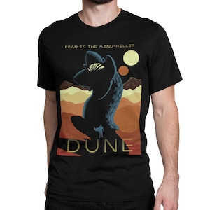 Dune by Frank Herbert Graphic T-Shirt / 100% Cotton Tee / Men&#39;s Women&#39;s All Sizes (DUN-754230)