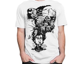 Tim Burton Filme Kunst T-Shirt / Edward mit den Scherenhänden / Jack Skellington / T-Shirt aus 100% Baumwolle (wr-250)