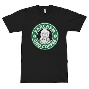 Daria Sarcasm and Coffee T-Shirt / 100% Cotton Tee / Men&#39;s Women&#39;s All Sizes (yw-232)