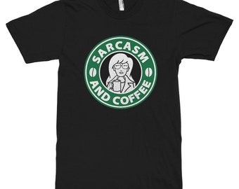Daria Sarcasm and Coffee T-Shirt / 100% Cotton Tee / Men's Women's All Sizes (yw-232)