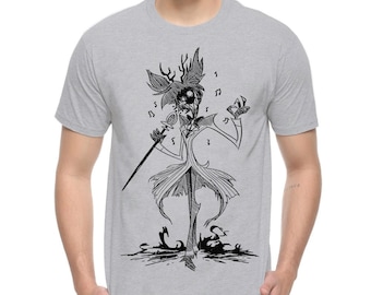 Hazbin Hotel Alastor Art Camiseta / Camiseta 100% Algodón / Hombre Mujer Todos los Tamaños (yw-256)