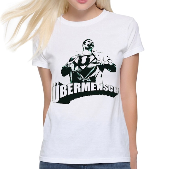 Übermensch Friedrich Nietzsche T-Shirt / 100% Baumwolle T