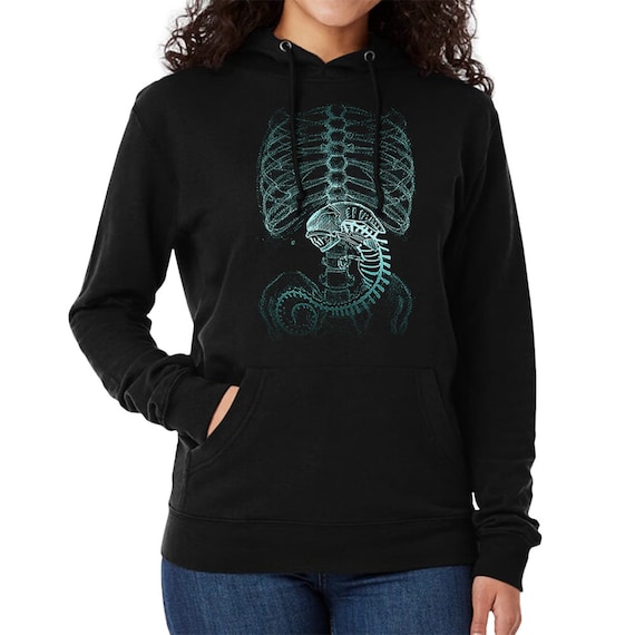 Alien Xenomorph X-ray Hoodie and Sweatshirt / Unisex Sizes (wr-207
