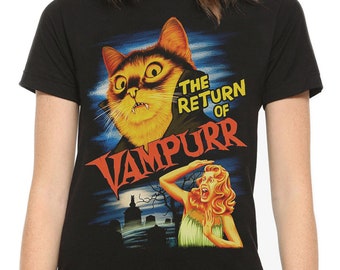 The Return of the Vampurr T-Shirt / Dracula Cat Funny Shirt / Men&#39;s Women&#39;s All Sizes (yw-143)