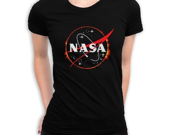 NASA Eclipse Logo T-Shirt / 100% Cotton Tee / Men's Women's All Sizes (yw-157)