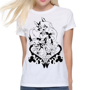Hazbin Hotel Girls T-Shirt / 100% Cotton Tee / Men&#39;s Women&#39;s All Sizes (yw-259)