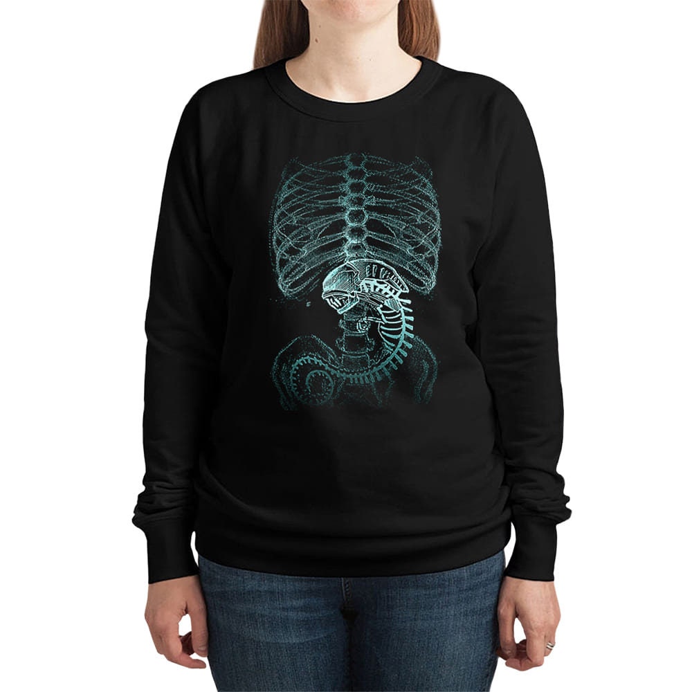 Alien Xenomorph X-ray Hoodie and Sweatshirt / Unisex Sizes (wr-207