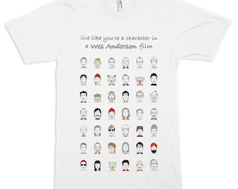 Camiseta "Vive como si fueras un personaje de una película de Wes Anderson" (wes-172)